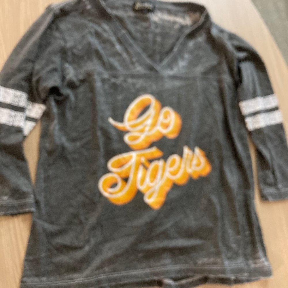 University of Missouri Go Tigers Womens Small Burnout T Shirt Gameday Couture